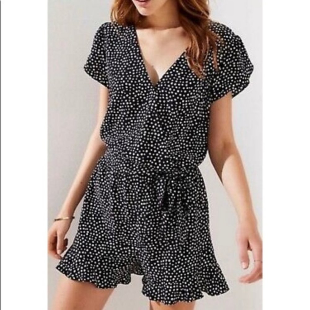 Ann Taylor LOFT Polka Dot Ruffle Romper